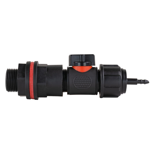 ¾" Water Butt Set with In-Line Valve and 4mm Micro Barbed Outlet