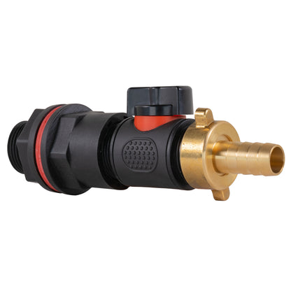 ¾" Water Butt Set with In-Line Valve and 13mm Brass Barbed Outlet