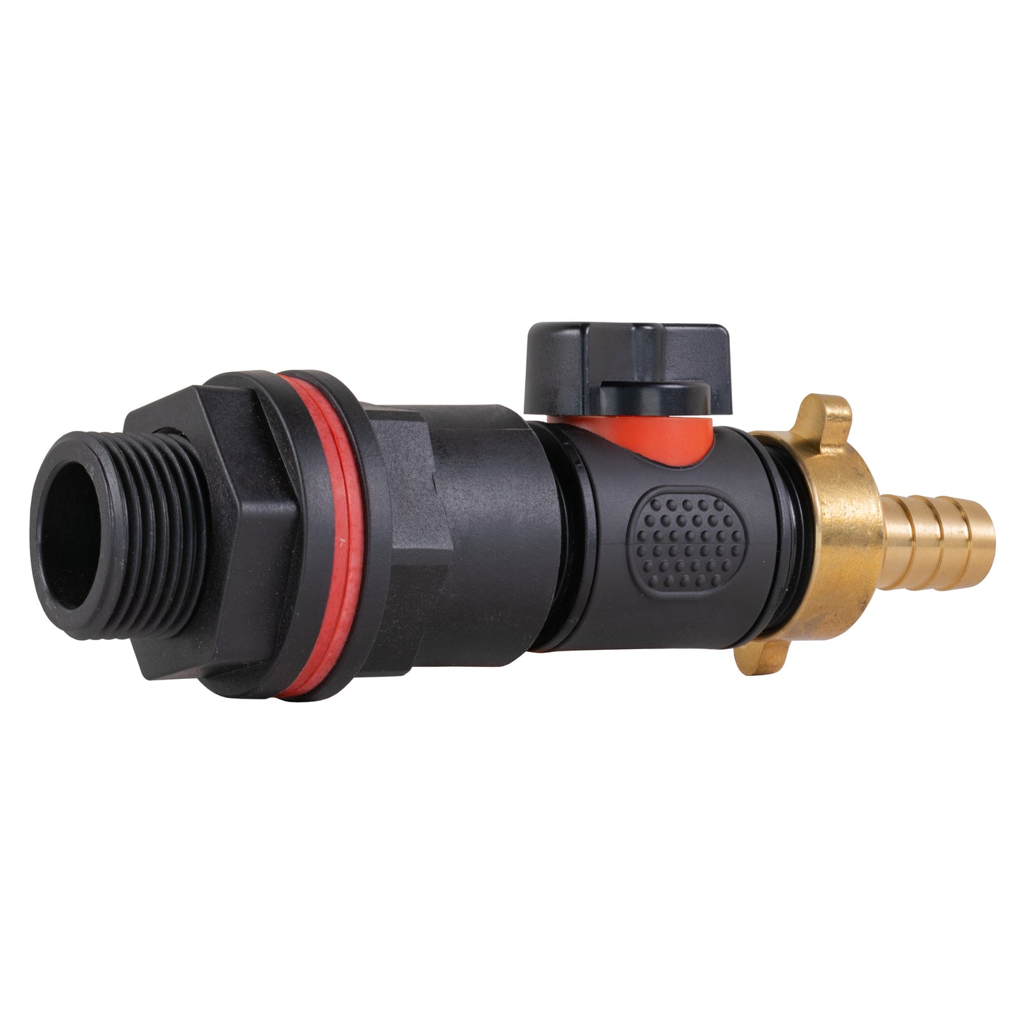 ¾" Water Butt Set with In-Line Valve and 13mm Brass Barbed Outlet