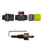 ¾” Water Butt Set with In-Line Shut-Off Valve, Lime Female Hose Connector and Drill Bit