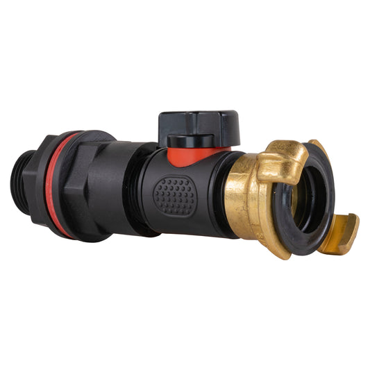 ¾" Water Butt Set with In-Line Valve and Geka Type Connector