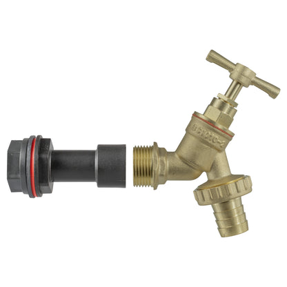 1/2" Water Butt Expansion Set with Brass Hose Tap & Drill Bit