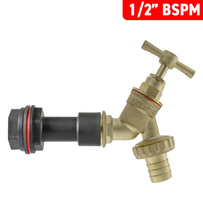 1/2" Water Butt Expansion Set with Brass Hose Tap & Drill Bit