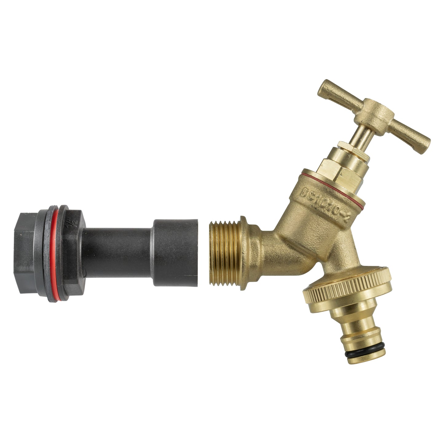 1/2" Water Butt Extension Set with Brass Tap + Quick Connector & Drill Bit