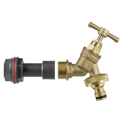 1/2" Water Butt Extension Set with Brass Tap + Quick Connector & Drill Bit