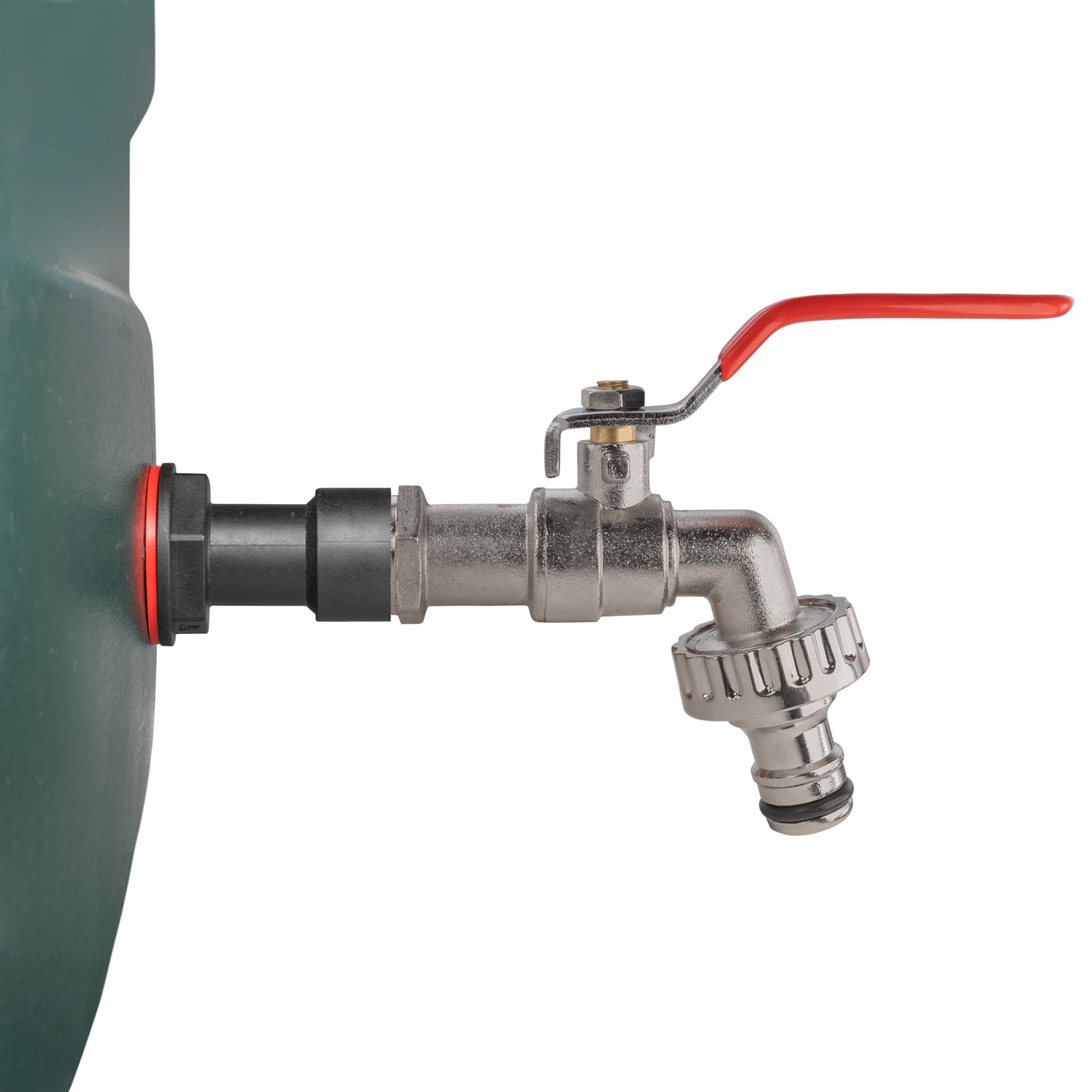 1/2’’ Water Butt Extension Set with Lever Tap and Snap-On Hose Connector + Drill Bit