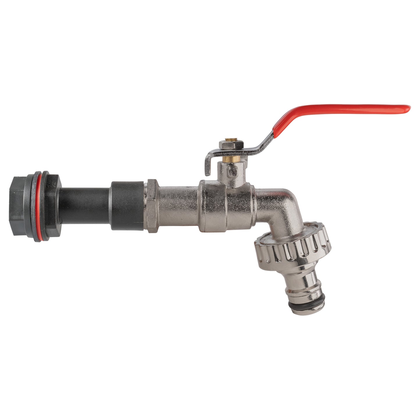1/2’’ Water Butt Extension Set with Lever Tap and Snap-On Hose Connector + Drill Bit