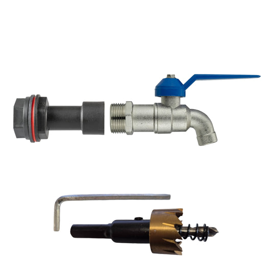 Rainwater Tank Extension Kit ½” – Includes Basic Lever Tap and Hole Cutter