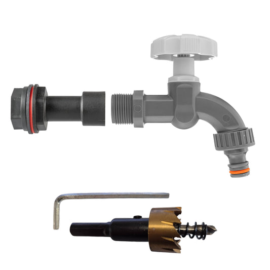 Rainwater Tank Extension Kit ½” – Includes Grey Dial Tap and Hole Saw