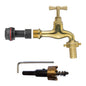 1/2’’ Water Butt Fitting Set with 13mm Polished Brass Hose Barb Tap & Hole Cutter