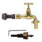 1/2’’ Water Butt Fitting Set with 19mm Polished Brass Hose Barb Tap & Hole Cutter