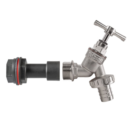 Nickel-Plated Barbed Tap ½" Water Butt Extension Set