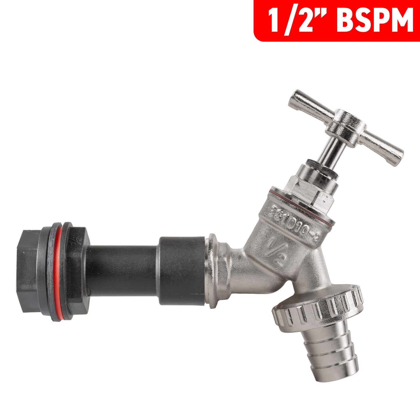 Nickel-Plated Barbed Tap ½" Water Butt Extension Set
