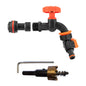 1/2’’ Water Butt Extension Set with Black Tap, Dual Outlet Splitter & Hole Saw