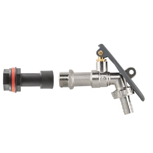 1/2″ Water Butt Extension Set with Lockable Lever Tap and Hose Tail Connector