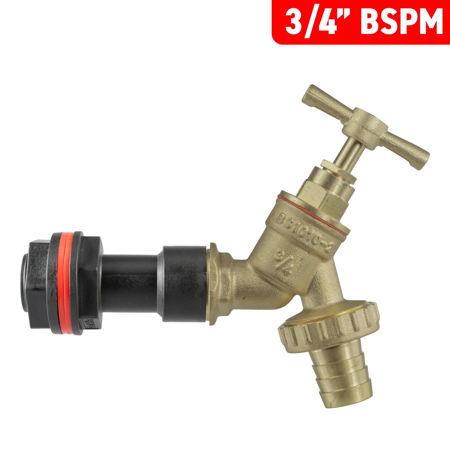 3/4’’ Water Butt Fitting Set with Brass Hose Tail Tap + Drill Bit