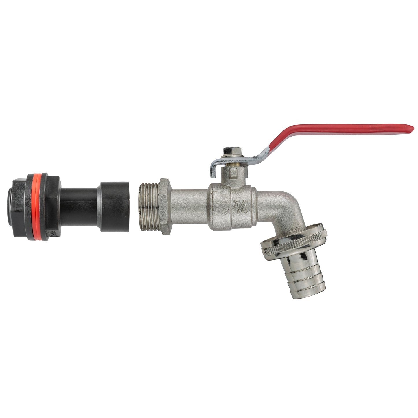 3/4’’ Water Butt Connector Set with Hose Barb Lever Tap & Hole Saw
