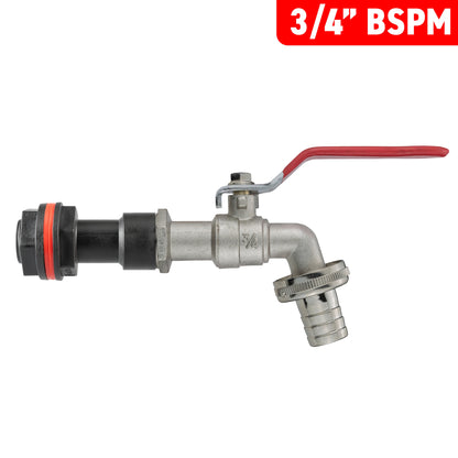 3/4’’ Water Butt Connector Set with Hose Barb Lever Tap & Hole Saw