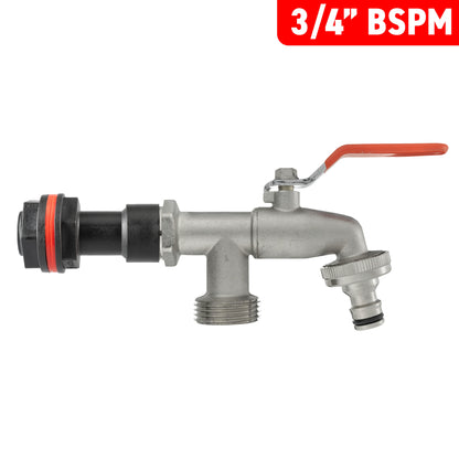 3/4" Water Butt Connector Set with Twin Tap & Hole Cutter