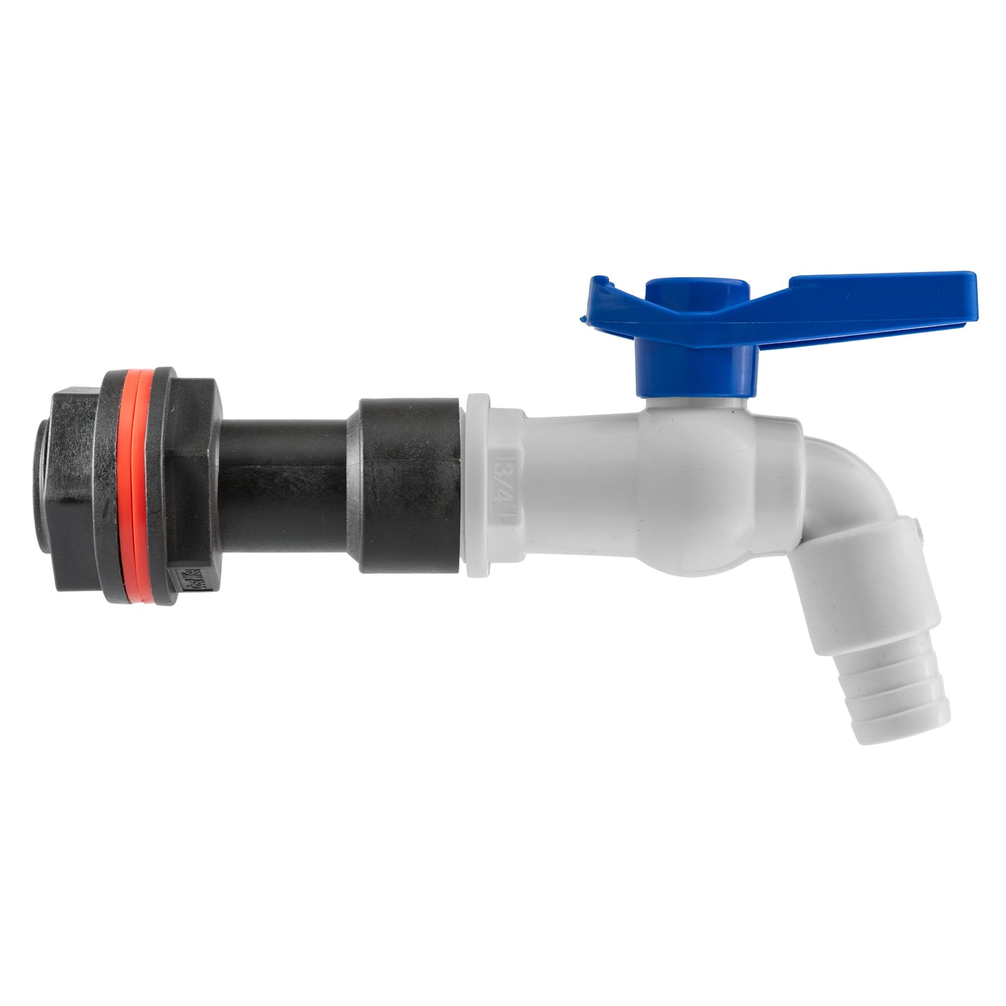 3/4" Water Butt Fitting Set with White PVC Tap & Hole Saw