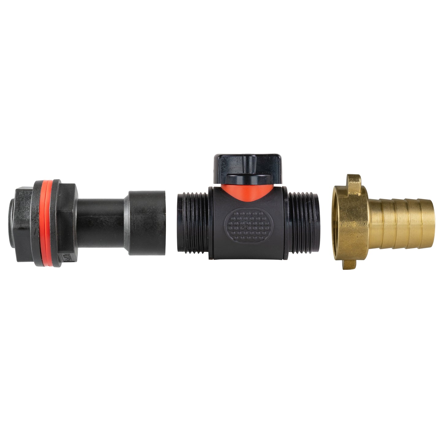 3/4" Water Butt Extension Set with In-Line Valve, 3/4’’ Brass Hose Tail & Drill Bit