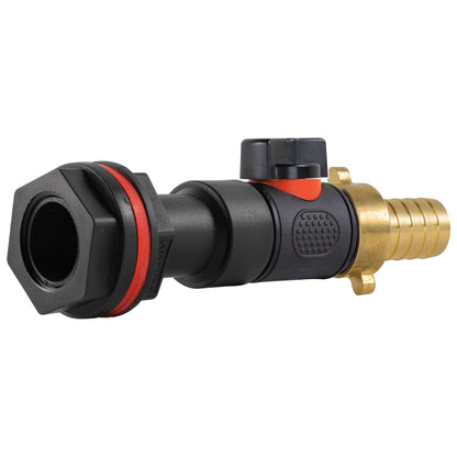 3/4" Water Butt Extension Set with In-Line Valve, 3/4’’ Brass Hose Tail & Drill Bit