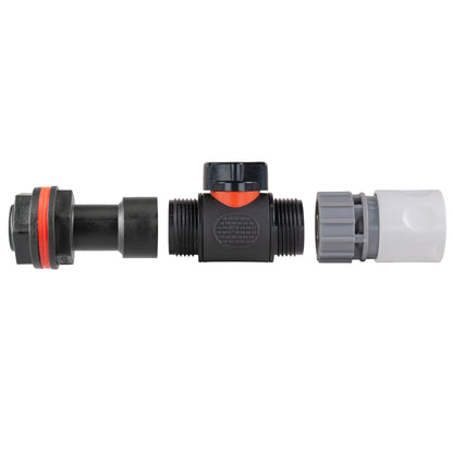 3/4" Water Butt Extension Set with In-Line Valve & WL Female Quick Connector + Hole Saw