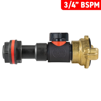 3/4’’ Water Butt Extension Set with In-Line Valve, Geka Connector and Hole Saw