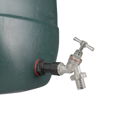 3/4” Water Butt Extension Set Complete with Nickel-Plated Barbed Tap