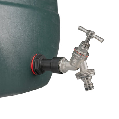 3/4" Water Butt Link Set with Nickel-Plated Quick Connect Tap & Hole Saw