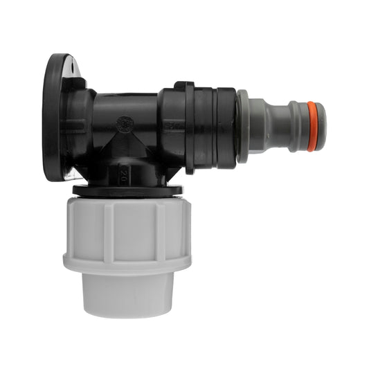 20mm MDPE Wall Flange Set Including Snap-On Male Fitting