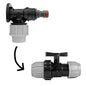 20mm MDPE Wall Flange Set Including Snap-On Male Coupling and Inline Valve
