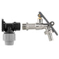 20mm MDPE Wall Flange Kit with Lever Tap, Hose Barb & Locking Handle