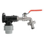25mm MDPE Wall Flange Set Including Lever Tap with Quick-Connect Fitting