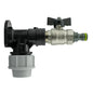 25mm MDPE Wall Flange Set Including Bib Valve and Lime Male Click-Lock Fitting