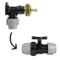 25mm MDPE Wall Flange Set with 25mm MDPE Valve and 13mm Barbed Geka Connectors
