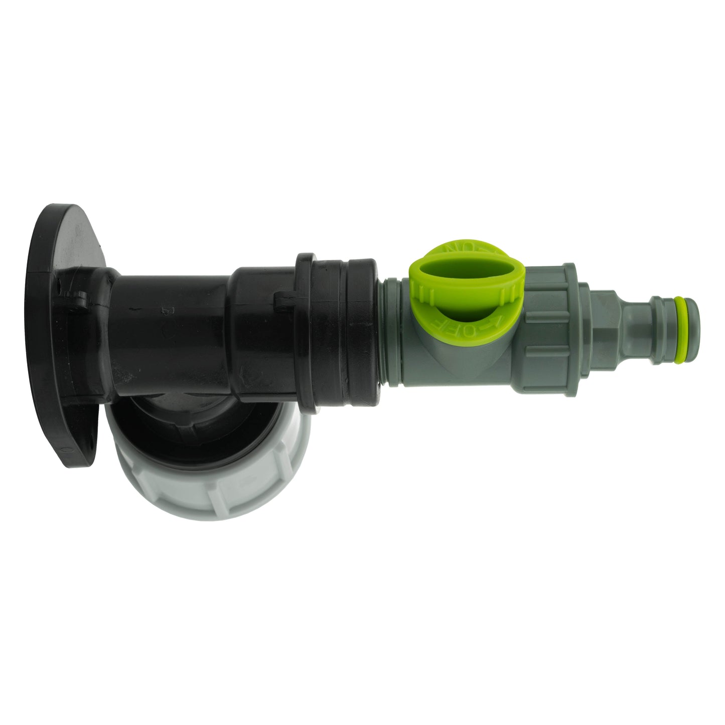25mm MDPE Wall Flange Set Including Quick-Connect Valve