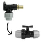 25mm MDPE Wall Flange Set with 25mm Valve and 19mm Brass Barb Coupling