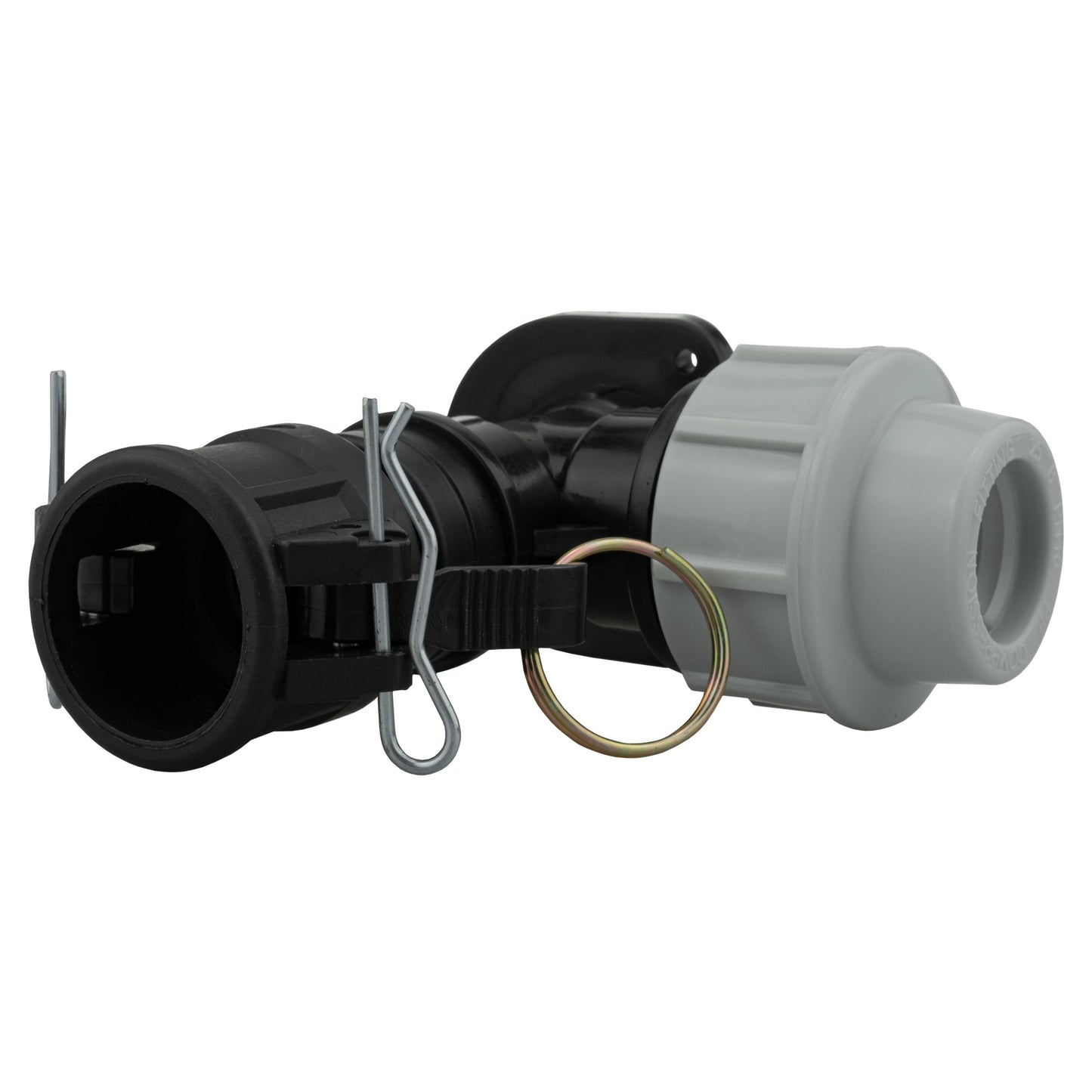 25mm MDPE Wall Flange Set with ¾" Camlock B Coupling
