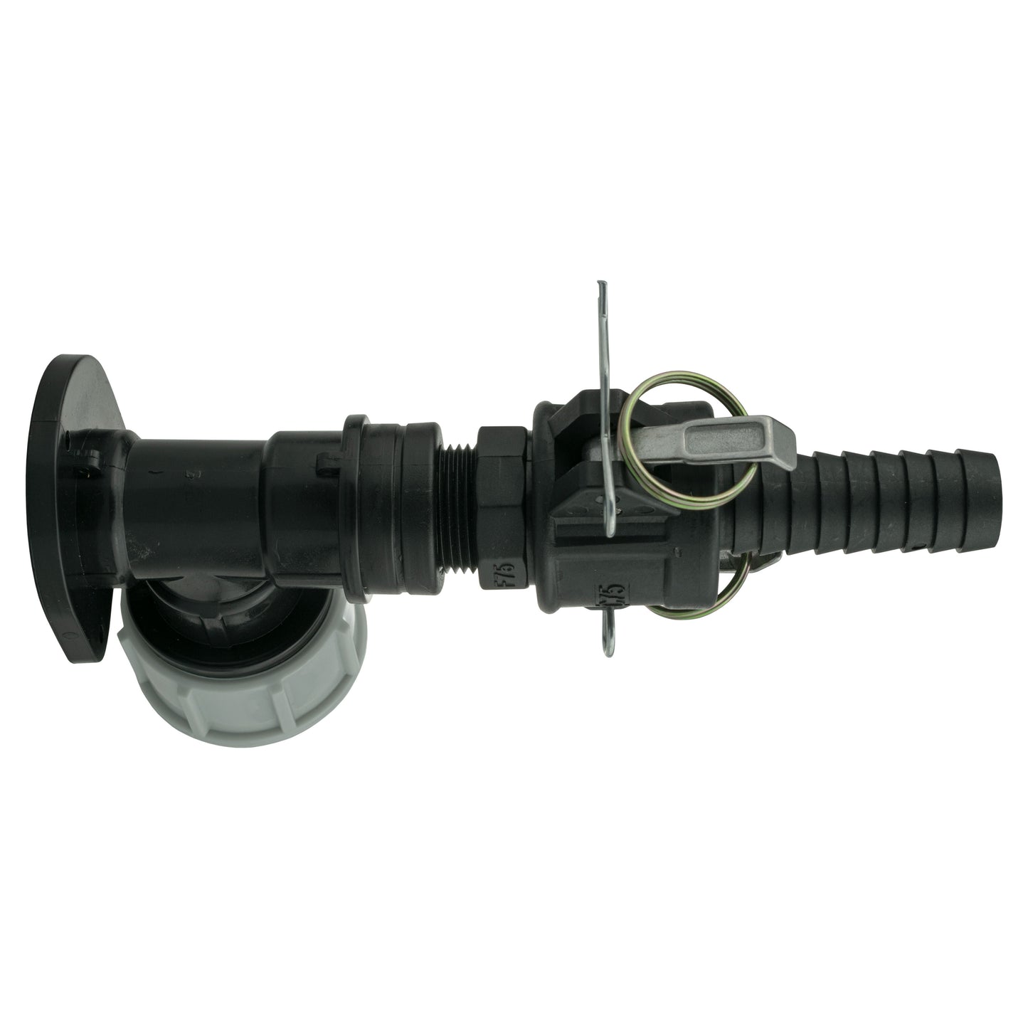 25mm MDPE Wall Flange Set with ¾" Camlock F+C Couplings