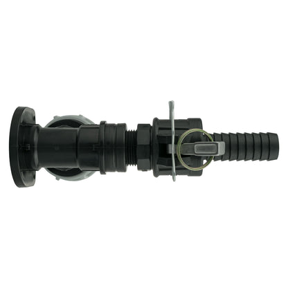 25mm MDPE Wall Flange Set with ¾" Camlock F+C Couplings