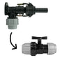 25mm MDPE Wall Flange Set Including 25mm MDPE Valve and ¾" Camlock B+E Couplings