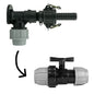 25mm MDPE Wall Flange Set Including 25mm MDPE Valve and ¾" Camlock F+C Couplings