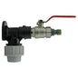 25mm MDPE Wall Flange Set with Lever Valve and Male Quick-Connect Adapter