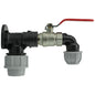 25mm MDPE Wall Flange Set with Lever Valve and 20mm MDPE Elbow Fitting