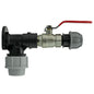 25mm MDPE Wall Flange Set with Lever Valve and 20mm MDPE Straight Fitting