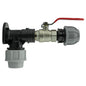 25mm MDPE Wall Flange Set with Lever Valve and 25mm MDPE Straight Fitting