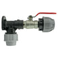 25mm MDPE Wall Flange Set with Lever Valve and 32mm MDPE Joining Fitting