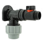 25mm MDPE Wall Flange Set with In-Line Valve