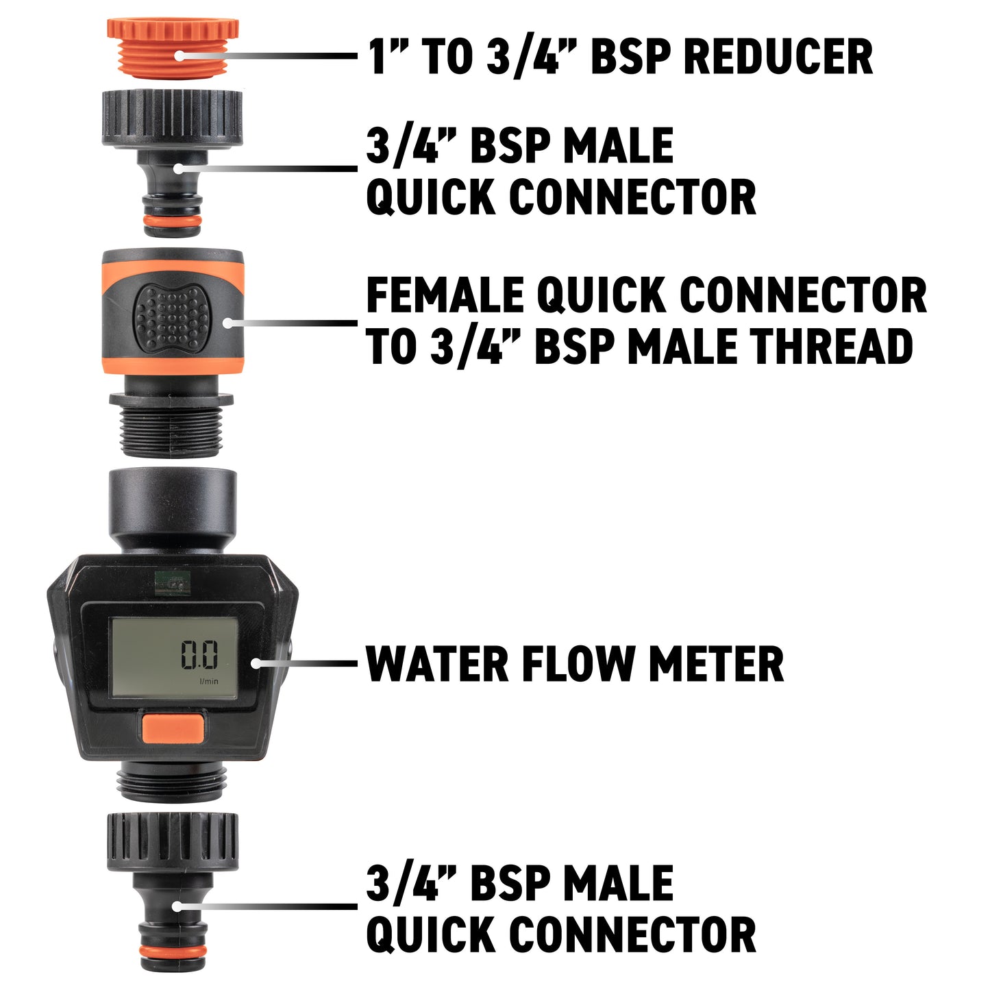 Black/Orange Water Flow Indicator